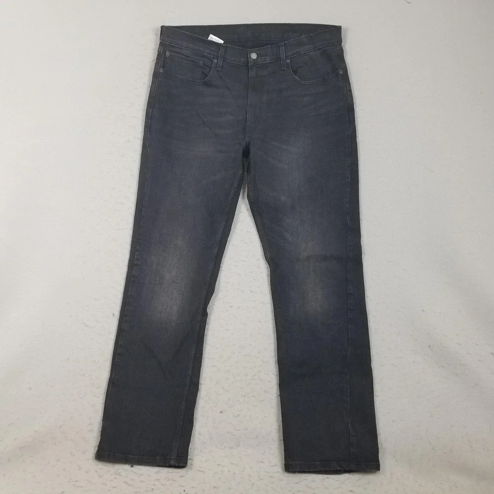 Levis 559 Relaxed Straight Jeans Mens 38x34 Charcoal Wash Stretch Denim Pants